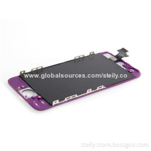 LCD Screen Glass Assembly with Touchscreen Digitizer for iPhone 5, Ideal Cellphone Repair Parts